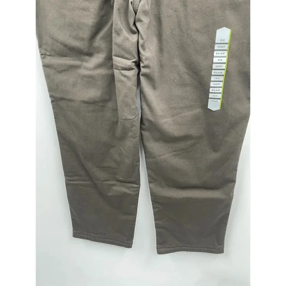 Duluth Trading Co Mens Fire Hose Flannel Lined Pants 38x30 Relaxed Fit Brown NWT